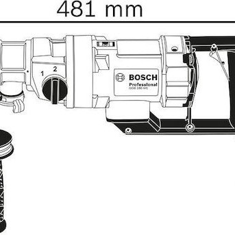 Bosch GDB 180 WE Καροτιέρα Χειρός Υγρής Κοπής 2000W