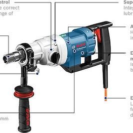 Bosch GDB 180 WE Καροτιέρα Χειρός Υγρής Κοπής 2000W