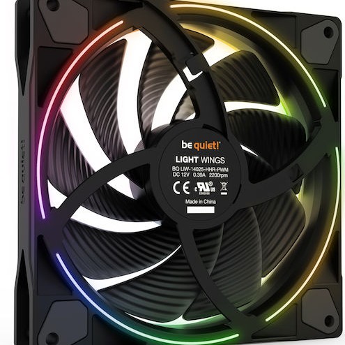 Be Quiet Light Wings High-speed Case Fan 140mm με ARGB Φωτισμό και Σύνδεση 4-Pin PWM 3τμχ