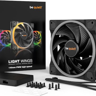 Be Quiet Light Wings High-speed Case Fan 140mm με ARGB Φωτισμό και Σύνδεση 4-Pin PWM 3τμχ