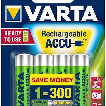 Varta Recharge Accu Power Επαναφορτιζόμενες Μπαταρίες AA Ni-MH 2600mAh 1.2V 4τμχ