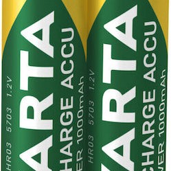 Varta Rechargeable Accu Επαναφορτιζόμενες Μπαταρίες AAA Ni-MH 1000mAh 1.2V 2τμχ
