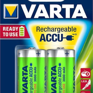 Varta Rechargeable Accu Επαναφορτιζόμενες Μπαταρίες C Ni-MH 3000mAh 1.2V 2τμχ