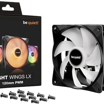 Be Quiet Light Wings LX Case Fan 120mm με ARGB Φωτισμό και Σύνδεση 3-Pin / 4-Pin PWM 3τμχ