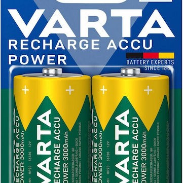 Varta Rechargeable Accu Επαναφορτιζόμενες Μπαταρίες D Ni-MH 3000mAh 1.2V 2τμχ