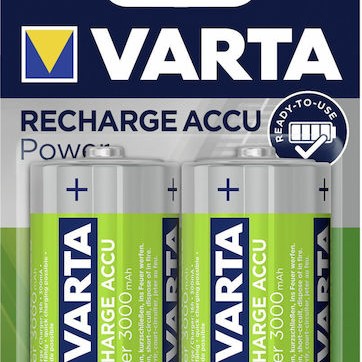 Varta Rechargeable Accu Επαναφορτιζόμενες Μπαταρίες D Ni-MH 3000mAh 1.2V 2τμχ