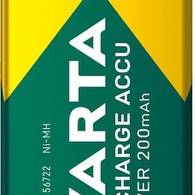 Varta Rechargeable Accu Επαναφορτιζόμενη Μπαταρία 9V Ni-MH 200mAh 1τμχ
