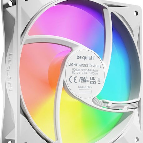 Be Quiet Light Wings LX Case Fan 120mm με ARGB Φωτισμό και Σύνδεση 3-Pin / 4-Pin PWM 3τμχ Λευκό