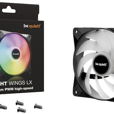 Be Quiet Light Wings LX Case Fan 120mm με ARGB Φωτισμό και Σύνδεση 3-Pin / 4-Pin PWM