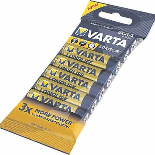 Varta LongLife Αλκαλικές Μπαταρίες AA 1.5V 8τμχ