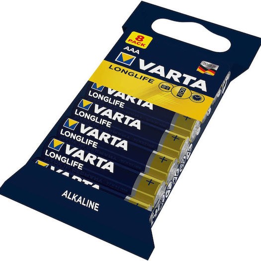 Varta LongLife Αλκαλικές Μπαταρίες AAA 1.5V 8τμχ