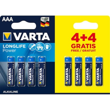 Varta LongLife Power Αλκαλικές Μπαταρίες AAA 1.5V 8τμχ