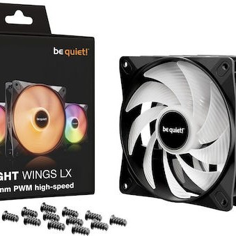 Be Quiet Light Wings LX HS Case Fan 120mm με ARGB Φωτισμό και Σύνδεση 3-Pin / 4-Pin PWM 3τμχ