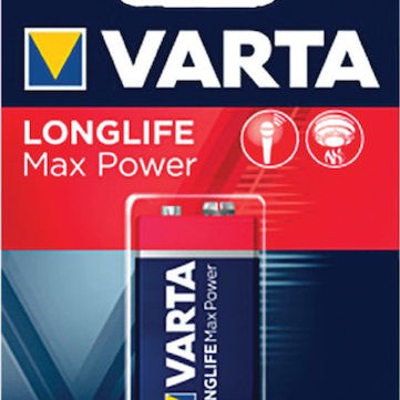 Varta Longlife Max Power Αλκαλική Μπαταρία 9V 1τμχ