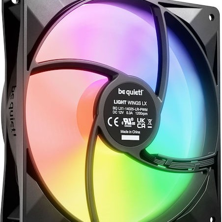 Be Quiet Light Wings LX Case Fan 140mm με ARGB Φωτισμό και Σύνδεση 3-Pin / 4-Pin PWM