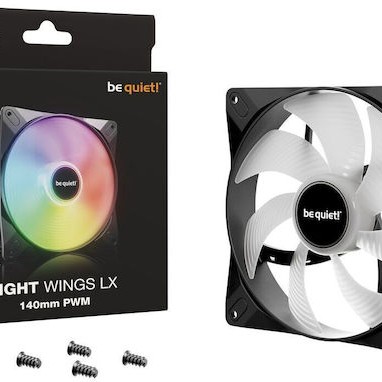 Be Quiet Light Wings LX Case Fan 140mm με ARGB Φωτισμό και Σύνδεση 3-Pin / 4-Pin PWM