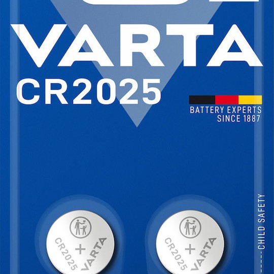 Varta Professional Electronics Μπαταρίες Λιθίου Ρολογιών CR2025 3V 2τμχ