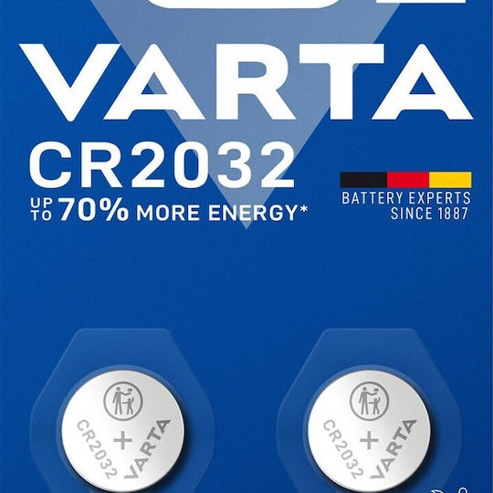 Varta Μπαταρίες Λιθίου Ρολογιών CR2032 2τμχ