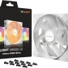 Be Quiet Light Wings LX Case Fan 140mm με ARGB Φωτισμό και Σύνδεση 3-Pin / 4-Pin PWM 3τμχ Λευκό