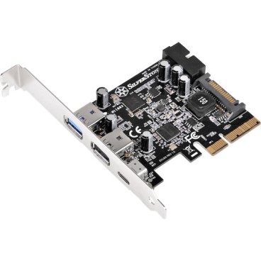 Silverstone Κάρτα PCIe σε 2 θύρες USB 3.0 και 1 θύρα USB 3.1 Type-C