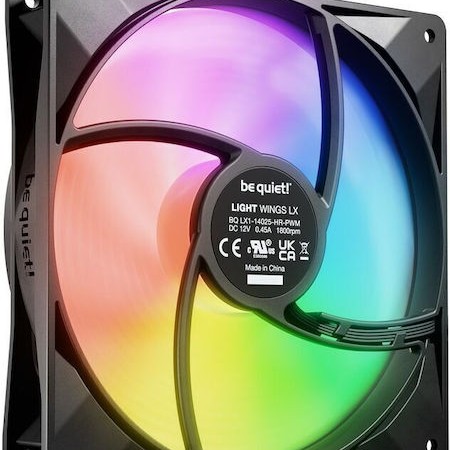 Be Quiet Light Wings LX HS Case Fan 140mm με ARGB Φωτισμό και Σύνδεση 3-Pin / 4-Pin PWM 3τμχ