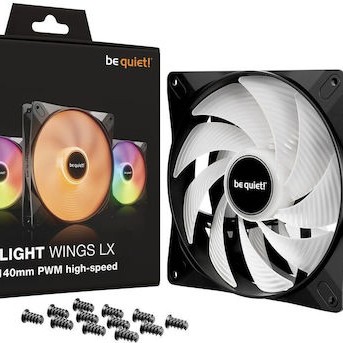 Be Quiet Light Wings LX HS Case Fan 140mm με ARGB Φωτισμό και Σύνδεση 3-Pin / 4-Pin PWM 3τμχ