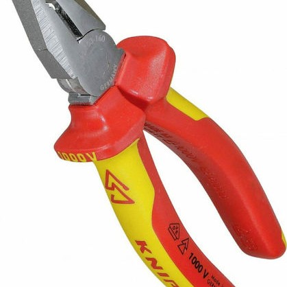 Knipex Πένσα Ίσια Ηλεκτρολόγου Μήκους 180mm