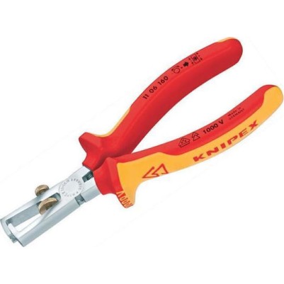Knipex Ρυθμιζόμενος Απογυμνωτής Καλωδίων με Μήκος 160mm & Κρίκο Στερέωσης 1000V