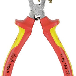 Knipex Ρυθμιζόμενος Απογυμνωτής Καλωδίων με Μήκος 160mm & Κρίκο Στερέωσης 1000V