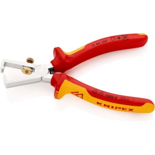 Knipex Ρυθμιζόμενος Απογυμνωτής Καλωδίων με Μήκος 160mm & Κρίκο Στερέωσης 1000V
