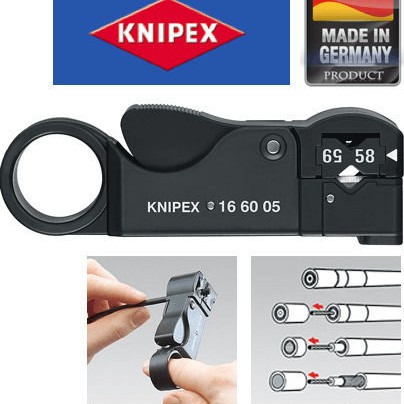 Knipex Περιστροφικός Απογυμνωτής Ομοαξονικών Καλωδίων με Μήκος 105mm
