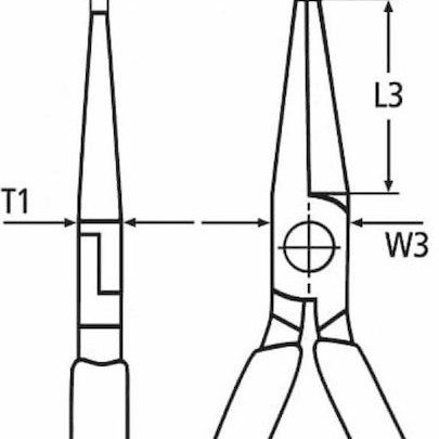 Knipex Μυτοτσίμπιδο Ίσιο Ηλεκτρολόγου Μήκους 200mm