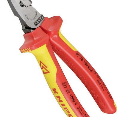 Knipex Πρέσα Ακροδεκτών με Μόνωση (Μήκος 180mm)