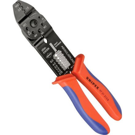 Knipex Πρέσα Ακροδεκτών Διατομής 0.5-6mm² με Απογυμνωτή (Μήκος 230mm)