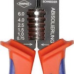 Knipex Πρέσα Ακροδεκτών Διατομής 0.5-6mm² με Απογυμνωτή (Μήκος 230mm)