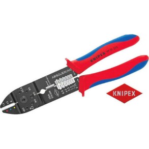 Knipex Πρέσα Ακροδεκτών Διατομής 0.5-6mm² με Απογυμνωτή (Μήκος 230mm)