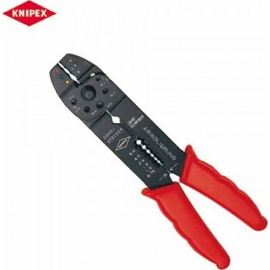 Knipex Πρέσα Ακροδεκτών Διατομής 0.5-6mm² με Απογυμνωτή (Μήκος 230mm)