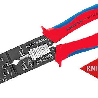 Knipex Πρέσα Ακροδεκτών Διατομής 0.5-2.5mm² με Απογυμνωτή (Μήκος 230mm)