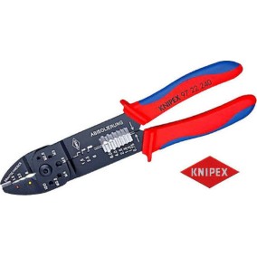 Knipex Πρέσα Ακροδεκτών Διατομής 0.5-6mm² με Απογυμνωτή (Μήκος 240mm)
