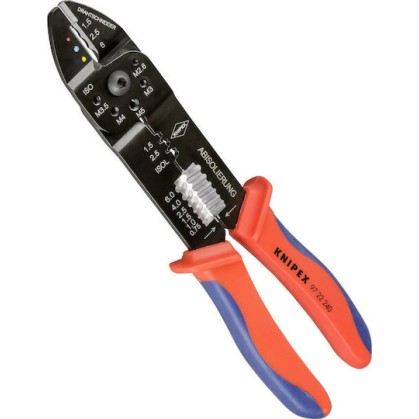 Knipex Πρέσα Ακροδεκτών Διατομής 0.5-6mm² με Απογυμνωτή (Μήκος 240mm)