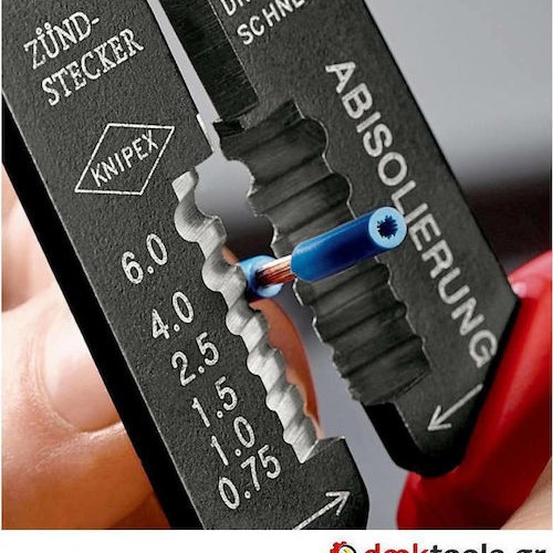 Knipex Πρέσα Ακροδεκτών Διατομής 0.5-6mm² με Απογυμνωτή (Μήκος 240mm)
