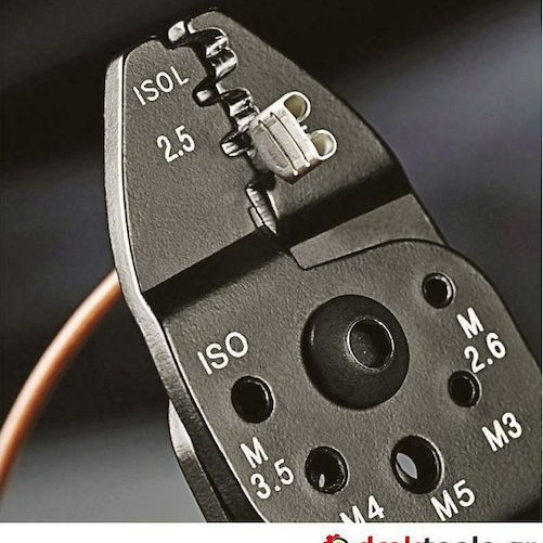 Knipex Πρέσα Ακροδεκτών Διατομής 0.5-6mm² με Απογυμνωτή (Μήκος 240mm)