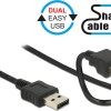 DeLock USB 2.0 Cable USB-A male - USB-A female 2m (83665)