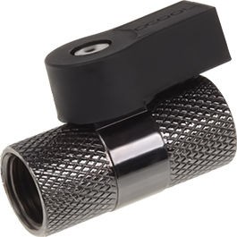 Alphacool 2-way Ball Valve G1/4 - Black Nickel