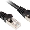 Sharkoon S/FTP Cat.6a Καλώδιο Δικτύου Ethernet 10m Μαύρο 1τμχ