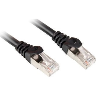 Sharkoon S/FTP Cat.6a Καλώδιο Δικτύου Ethernet 10m Μαύρο 1τμχ