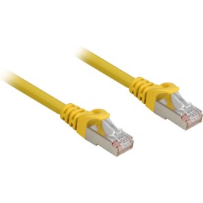 Sharkoon S/FTP Cat.6a Καλώδιο Δικτύου Ethernet 0.5m Κίτρινο 1τμχ