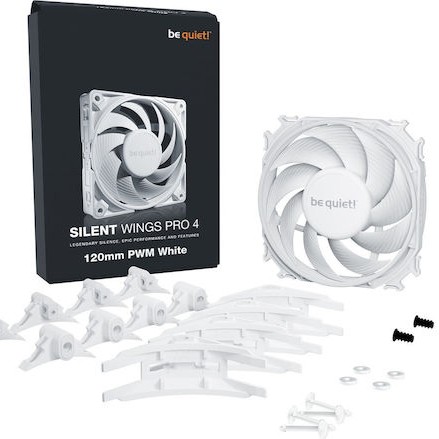 Be Quiet Silent Wings Pro 4 Case Fan 120mm με Σύνδεση 4-Pin PWM Λευκό