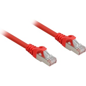 Sharkoon S/FTP Cat.6a Cable 1m Κόκκινο