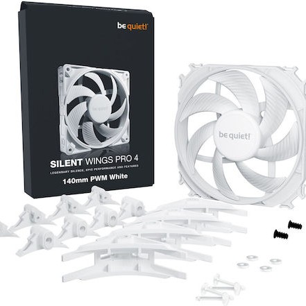 Be Quiet Silent Wings Pro 4 Case Fan 140mm με Σύνδεση 4-Pin PWM Λευκό